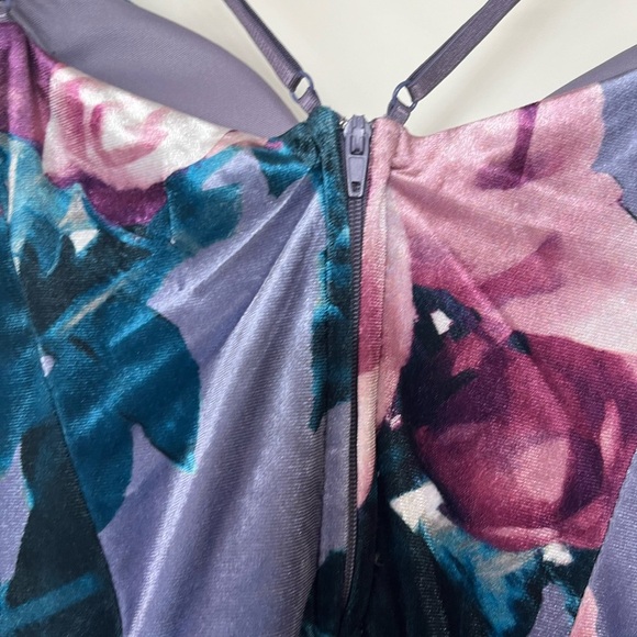 Love Nickie Lew Floral Velvet Mini Dress - Picture 3 of 5